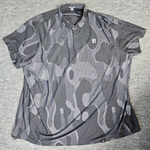 One Bone Polo Shirt Mens 6 Gray Camo Short Sleeve Casual Big Tall Plus Size Golf